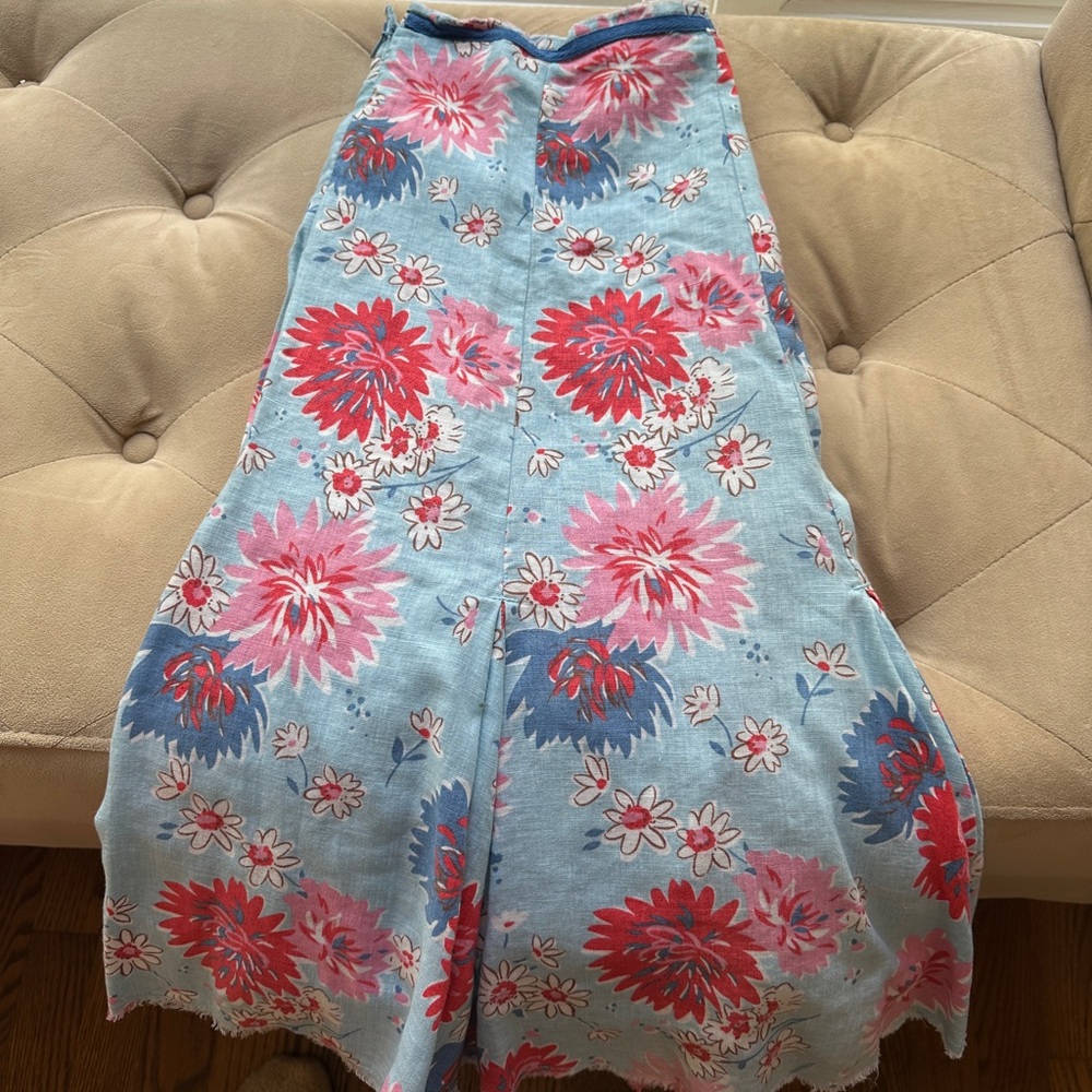Boden Pink and Blue Pleated Midi Skirt for Casual Wear - Picture 4 of 7